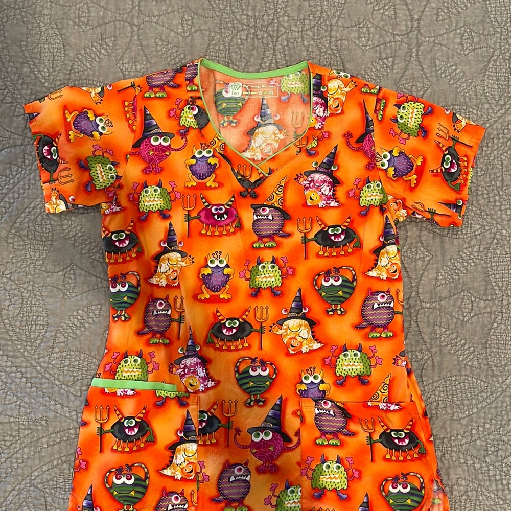 Halloween Scrub Top